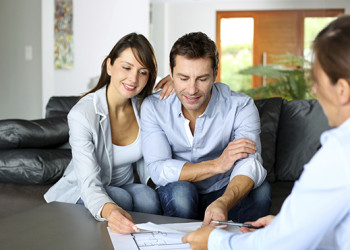 Couple meeting consultant for financial contract Couple meeting consultant for financial contract